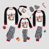 Christmas Matching Family Pajamas Crutches Gnomie with Deer Gray Pajamas Set