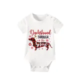 Christmas Matching Family Pajamas Dachshund Through the Snow Plaids Gray Short Pajamas Set