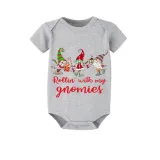 Christmas Matching Family Pajamas Rollin' with My Three Gnomies Short Pajamas Set
