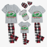 Christmas Matching Family Pajamas Merry Christmas Christmasaurus Rex White Short Pajamas Set