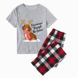 Christmas Matching Family Pajamas Dachshund Through the Snow White Short Pajamas Set
