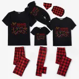 Christmas Matching Family Pajamas Dachshund Through the Snow Light Black Pajamas Set