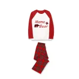 Christmas Matching Family Pajamas Papa Mama and Baby Bear Family Red Pajamas Set