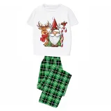 Christmas Matching Family Pajamas Crutches Gnomie with Deer White Short Pajamas Set