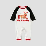 Christmas Matching Family Pajamas I Love My Family Dachshund Gray Pajamas Set