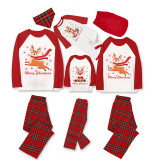Christmas Matching Family Pajamas Merry Christmas Reindeer Red Pajamas Set