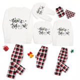 Christmas Matching Family Pajamas Let It Snow White Pajamas Set