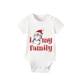 Christmas Matching Family Pajamas I Love My Family Penguin Gray Short Pajamas Set