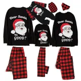 Christmas Matching Family Pajamas Luminous Glowing Dear Santa We Good Black Pajamas Set