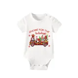 Christmas Matching Family Pajamas Holiday Car with Gnome Short Pajamas Set
