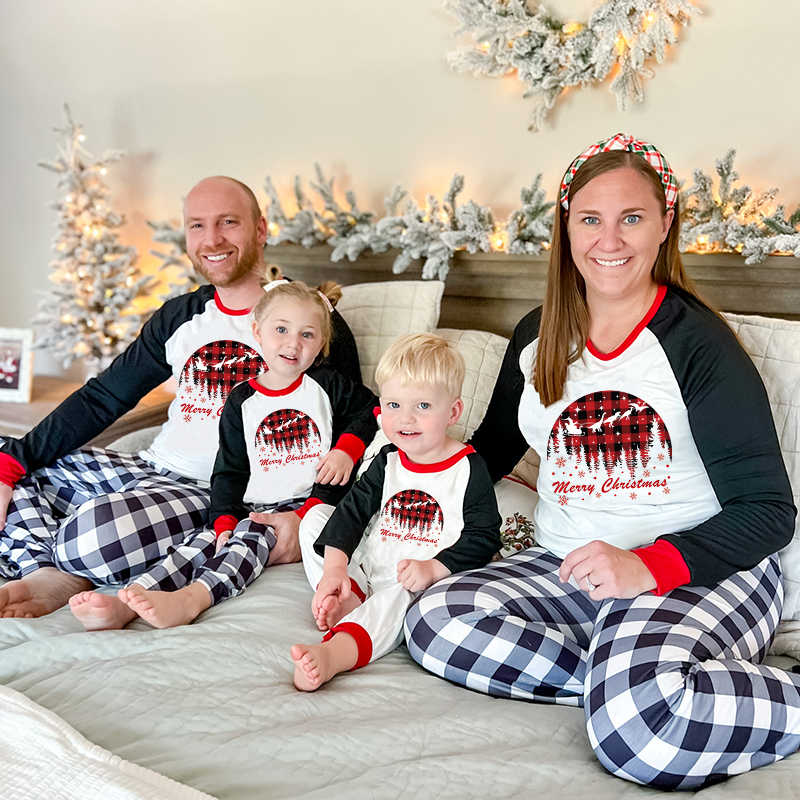 Christmas Matching Family Pajamas Dinosaur Merry Christmas Gray Pajamas Set