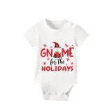 Christmas Matching Family Pajamas Through Snowflakes Gnomie For the Holidays Short Pajamas Set