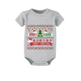 Christmas Matching Family Pajamas Merry Christmas Dachshund Print Gray Short Pajamas Set
