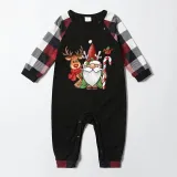 Christmas Matching Family Pajamas Crutches Gnomie with Deer White Short Pajamas Set
