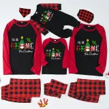 Christmas Matching Family Pajamas I'll Be with Gnome For Christmas Black Red Pajamas Set