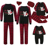 Christmas Matching Family Pajamas Here Comes Santa Paws Black Pajamas Set