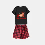 Christmas Matching Family Pajamas I Love My Family Dachshund Black Pajamas Set