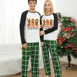 Christmas Matching Family Pajamas Dachshund Through the Snow Three Pets Green Pajamas Set