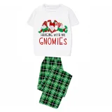 Christmas Matching Family Pajamas Sitting Gnimoes Green Pajamas Set
