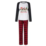 Christmas Matching Family Pajamas Merry Christmas Sloth White Pajamas Set