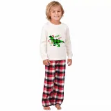 Christmas Matching Family Pajamas Dinosaur Rawr Fala White Pajamas Set