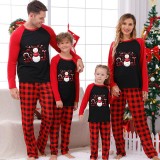 Christmas Matching Family Pajamas Let It Snowman Red Pajamas Set