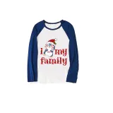 Christmas Matching Family Pajamas I Love My Family Penguin Blue Pajamas Set