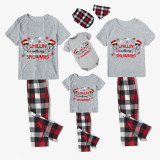 Christmas Matching Family Pajamas Snowflake Chillin' Snowmies White Short Red Pants Pajamas Set