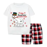Christmas Matching Family Pajamas How Snowflakes are Really Made White Short Pajamas Set
