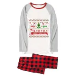Christmas Matching Family Pajamas Merry Christmas Dachshund Print White Pajamas Set