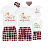 Christmas Matching Family Pajamas Dachshund Through the Snow Points Gray Short Pajamas Set