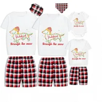Christmas Matching Family Pajamas Dachshund Through the Snow Points Gray Short Pajamas Set