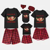 Christmas Matching Family Pajamas Wake Me Up When It's Christmas Black Pajamas Set