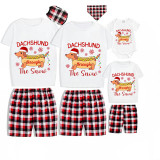 Christmas Matching Family Pajamas Dachshund Through the Snow Gray Short Pajamas Set