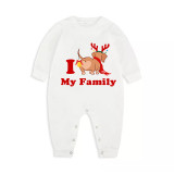 Christmas Matching Family Pajamas I Love My Family Dachshund White Pajamas Set