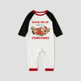 Christmas Matching Family Pajamas Wake Me Up When It's Christmas Gray Pajamas Set