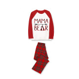Christmas Matching Family Pajamas Papa Mama and Baby Bear Red Pajamas Set