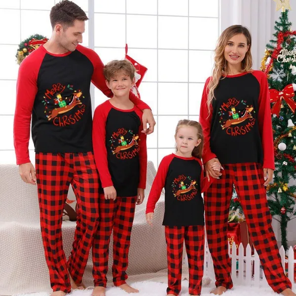 Christmas Matching Family Pajamas Dachshund Merry Christmas Red Pajamas Set