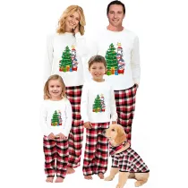 Christmas Matching Family Pajamas Christmas Tree Gift Penguins White Pajamas Set