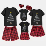 Christmas Matching Family Pajamas Luminous Glowing Fireworks Short Pajamas Set