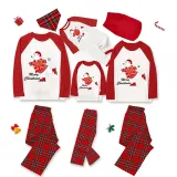 Christmas Matching Family Pajamas Skating Bear Merry Christmas Red Pajamas Set