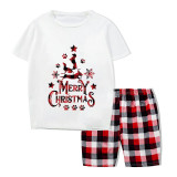 Christmas Matching Family Pajamas Merry Christmas Dachshund Gray Short Pajamas Set