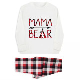 Christmas Matching Family Pajamas Papa Mama and Baby Bear White Pajamas Set