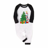 Christmas Matching Family Pajamas Christmas Tree Gift Penguins White Pajamas Set