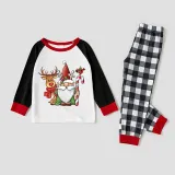 Christmas Matching Family Pajamas Crutches Gnomie with Deer Gray Pajamas Set