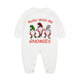 Christmas Matching Family Pajamas Rollin' with My Gnomies White Pajamas Set