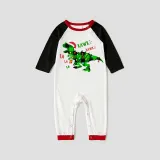 Christmas Matching Family Pajamas Dinosaur Rawr Fala Gray Pajamas Set