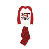Christmas Matching Family Pajamas Dachshund Through the Snow Plaids Gray Pajamas Set