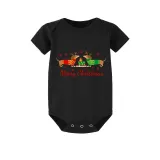 Christmas Matching Family Pajamas Merry Christmas Dachshund Heart Black Pajamas Set