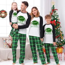 Christmas Matching Family Pajamas Dinosaur Merry Christmas Green Pajamas Set
